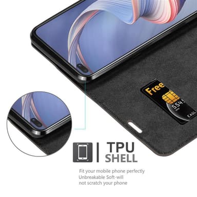 Oppo A92s Suojakuori Lompakkokotelo (Ruskea)