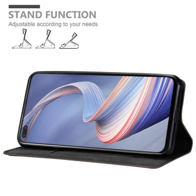 Oppo A92s Suojakuori Lompakkokotelo (Ruskea)