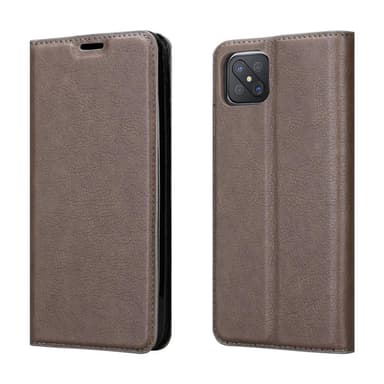 Oppo A92s Suojakuori Lompakkokotelo (Ruskea)