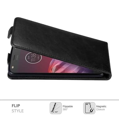 Motorola MOTO Z2 Suojakuori Lompakkokotelo (Musta)