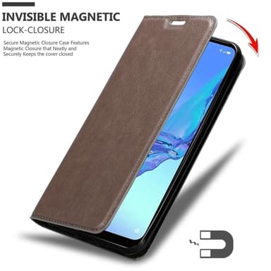 Oppo A53 Suojakuori Lompakkokotelo (Ruskea)