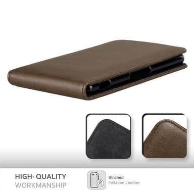 Sony Xperia Z3 Suojakuori Lompakkokotelo (Ruskea)