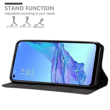 Oppo A53 Suojakuori Lompakkokotelo (Ruskea)