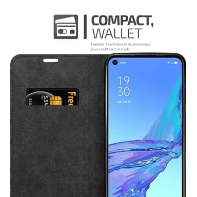 Oppo A53 Suojakuori Lompakkokotelo (Ruskea)