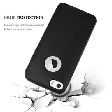 iPhone 5 / 5S / SE 2016 Suojakuori Kotelo (Musta)