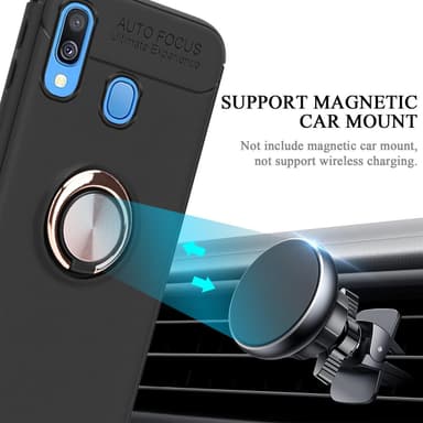 Samsung Galaxy A40 Suojakuori Kotelo (Musta)