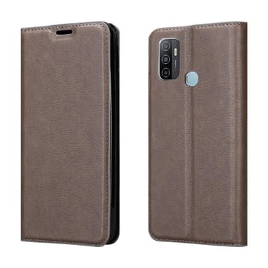 Oppo A53 Suojakuori Lompakkokotelo (Ruskea)