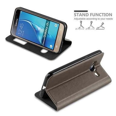 Lompakkokotelo Samsung Galaxy J3 2016 Case (Ruskea)