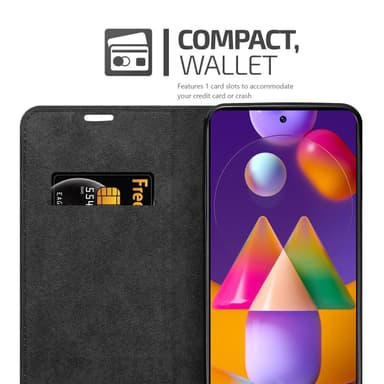 Samsung Galaxy M31s Suojakuori Lompakkokotelo (Ruskea)