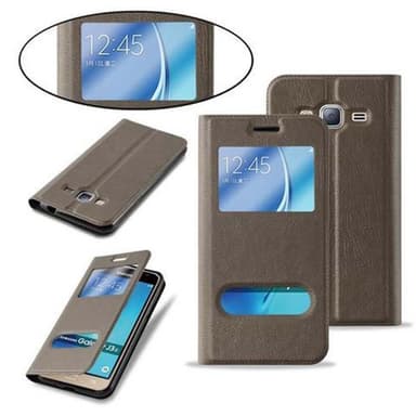 Lompakkokotelo Samsung Galaxy J3 2016 Case (Ruskea)