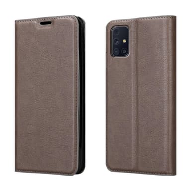 Samsung Galaxy M31s Suojakuori Lompakkokotelo (Ruskea)
