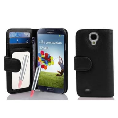 Samsung Galaxy S4 Suojakuori Lompakkokotelo (Musta)