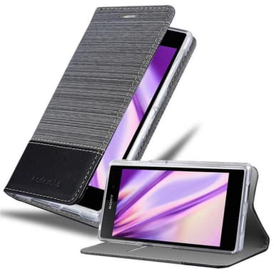 Sony Xperia Z1 Suojakuori Lompakkokotelo (harmaa)