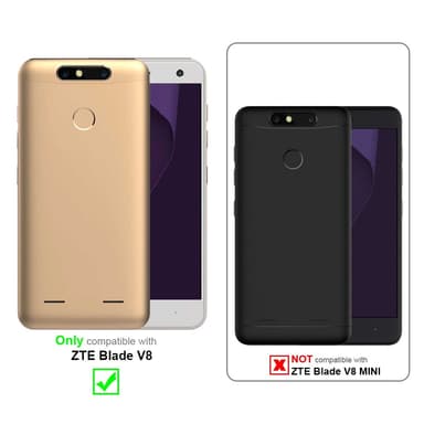 ZTE Blade V8 Suojakuori Lompakkokotelo (Ruskea)