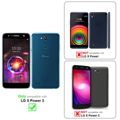 LG X POWER 3 Suojakuori Lompakkokotelo (Musta)