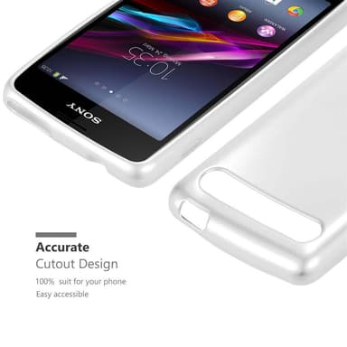 Sony Xperia E1 Suojakuori Kotelo (Hopea)