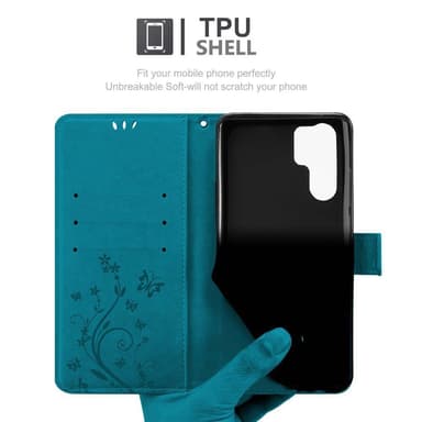 Huawei P30 PRO Suojakuori Lompakkokotelo (Sininen)