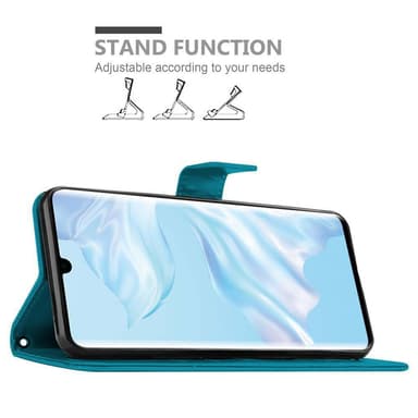 Huawei P30 PRO Suojakuori Lompakkokotelo (Sininen)