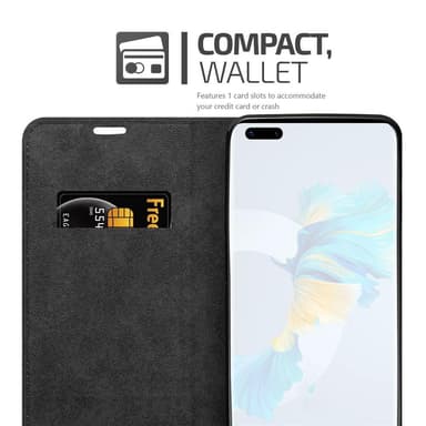 Huawei MATE 40 PRO Suojakuori Lompakkokotelo (Musta)