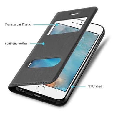 Lompakkokotelo iPhone 6 / 6S Case (Musta)