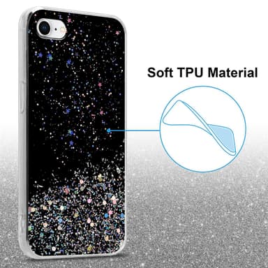 iPhone 7 / 7S / 8 / SE 2020 Suojakuori Kotelo (Musta)