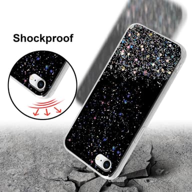 iPhone 7 / 7S / 8 / SE 2020 Suojakuori Kotelo (Musta)