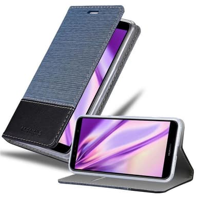 Huawei Y6 PRIME Suojakuori Lompakkokotelo (Sininen)