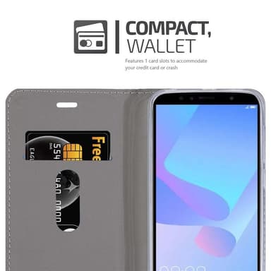 Huawei Y6 PRIME Suojakuori Lompakkokotelo (Sininen)