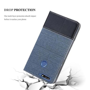 Huawei Y6 PRIME Suojakuori Lompakkokotelo (Sininen)