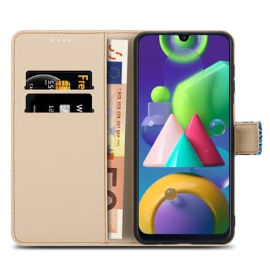 Samsung Galaxy M31 Suojakuori Lompakkokotelo (Sininen)