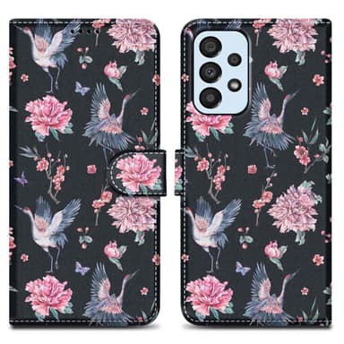 Samsung Galaxy A33 5G Suojakuori Lompakkokotelo (Musta)