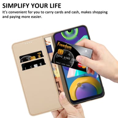 Samsung Galaxy M31 Suojakuori Lompakkokotelo (Sininen)