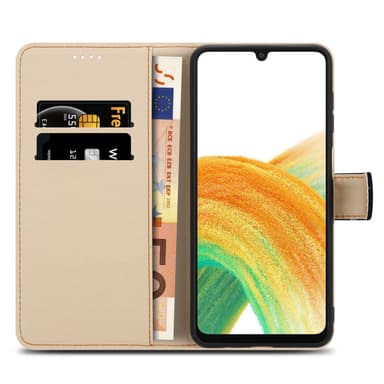 Samsung Galaxy A33 5G Suojakuori Lompakkokotelo (Musta)