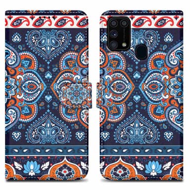 Samsung Galaxy M31 Suojakuori Lompakkokotelo (Sininen)