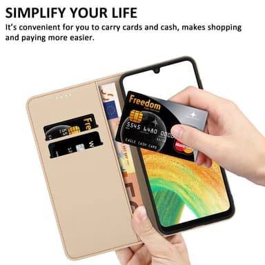 Samsung Galaxy A33 5G Suojakuori Lompakkokotelo (Musta)