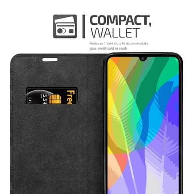 Huawei Y6P Suojakuori Lompakkokotelo (Musta)