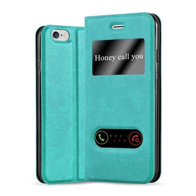 Lompakkokotelo iPhone 6 PLUS / 6S PLUS Case (Turkoosi)