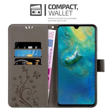 Huawei MATE 20 Suojakuori Lompakkokotelo (harmaa)