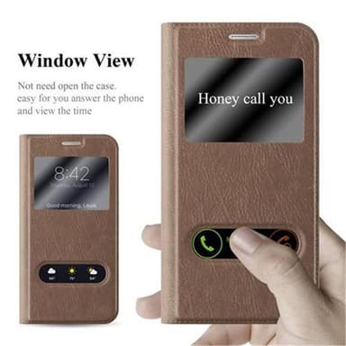 Lompakkokotelo Samsung Galaxy S6 Case (Ruskea)