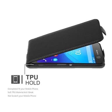 Sony Xperia M5 Suojakuori Lompakkokotelo (Musta)