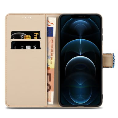 iPhone 13 PRO MAX Suojakuori Lompakkokotelo (Sininen)