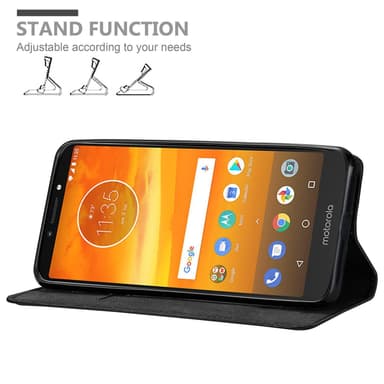 Motorola MOTO E5 PLUS Suojakuori Lompakkokotelo (Musta)