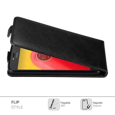 Motorola MOTO C Suojakuori Lompakkokotelo (Musta)