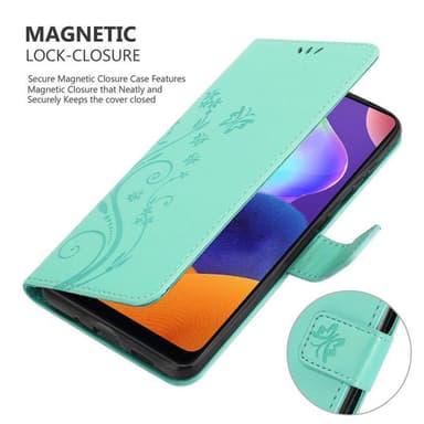 Samsung Galaxy A31 Suojakuori Lompakkokotelo (Turkoosi)