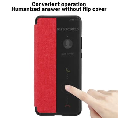 Huawei P40 Suojakuori Lompakkokotelo (Punainen)