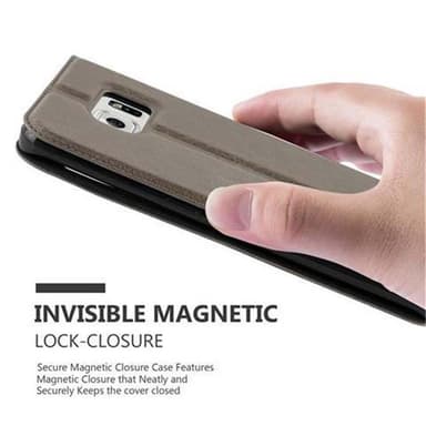 Lompakkokotelo Samsung Galaxy S6 EDGE Case (Ruskea)