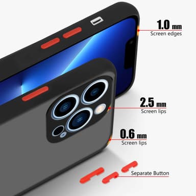 iPhone 13 PRO MAX Suojakuori Kotelo (Musta)