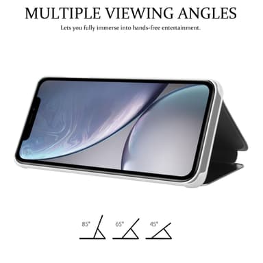 Suojakuori iPhone XR Lompakkokotelo (Hopea)