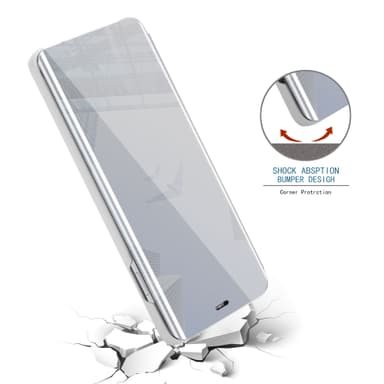 Suojakuori iPhone XR Lompakkokotelo (Hopea)