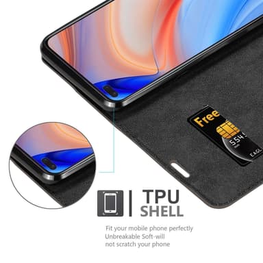 Oppo Reno4 PRO Suojakuori Lompakkokotelo (Ruskea)